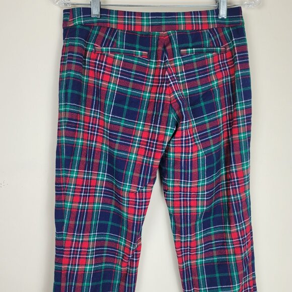 Vineyard Vines Tartan Plaid Wool Ankle Pants Preppy Holiday Check Straight Leg - Picture 5 of 13